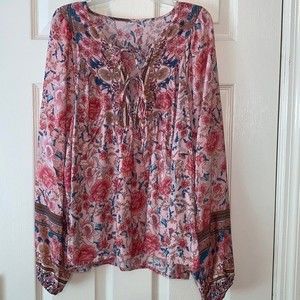 Floral peasant top